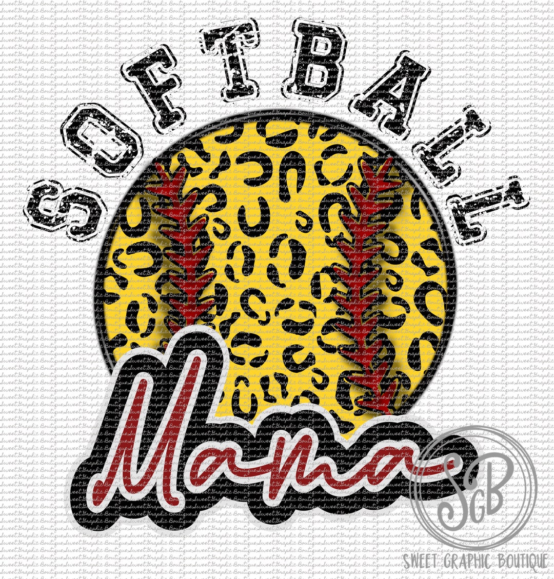 Softball Mama Leopard Cheetah PNG, Cheetah Softball, Leopard Softball