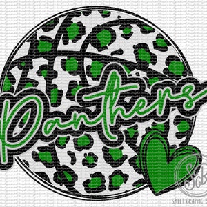 Panthers Green Leopard Basketball PNG, Basketball PNG, Leopard Cheetah Print PNG, Printable Basketball Png, Basketball, Instant Download