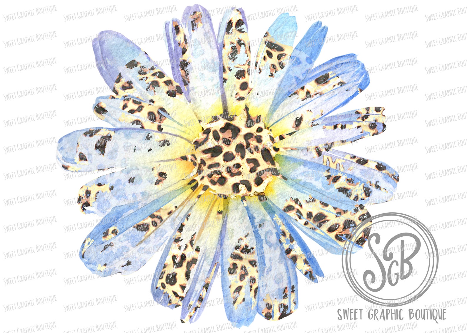Leopard Daisy PNG Daisy Clipart Daisy Sublimation Design | Etsy
