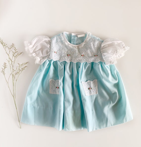 baby blue eyelet dress