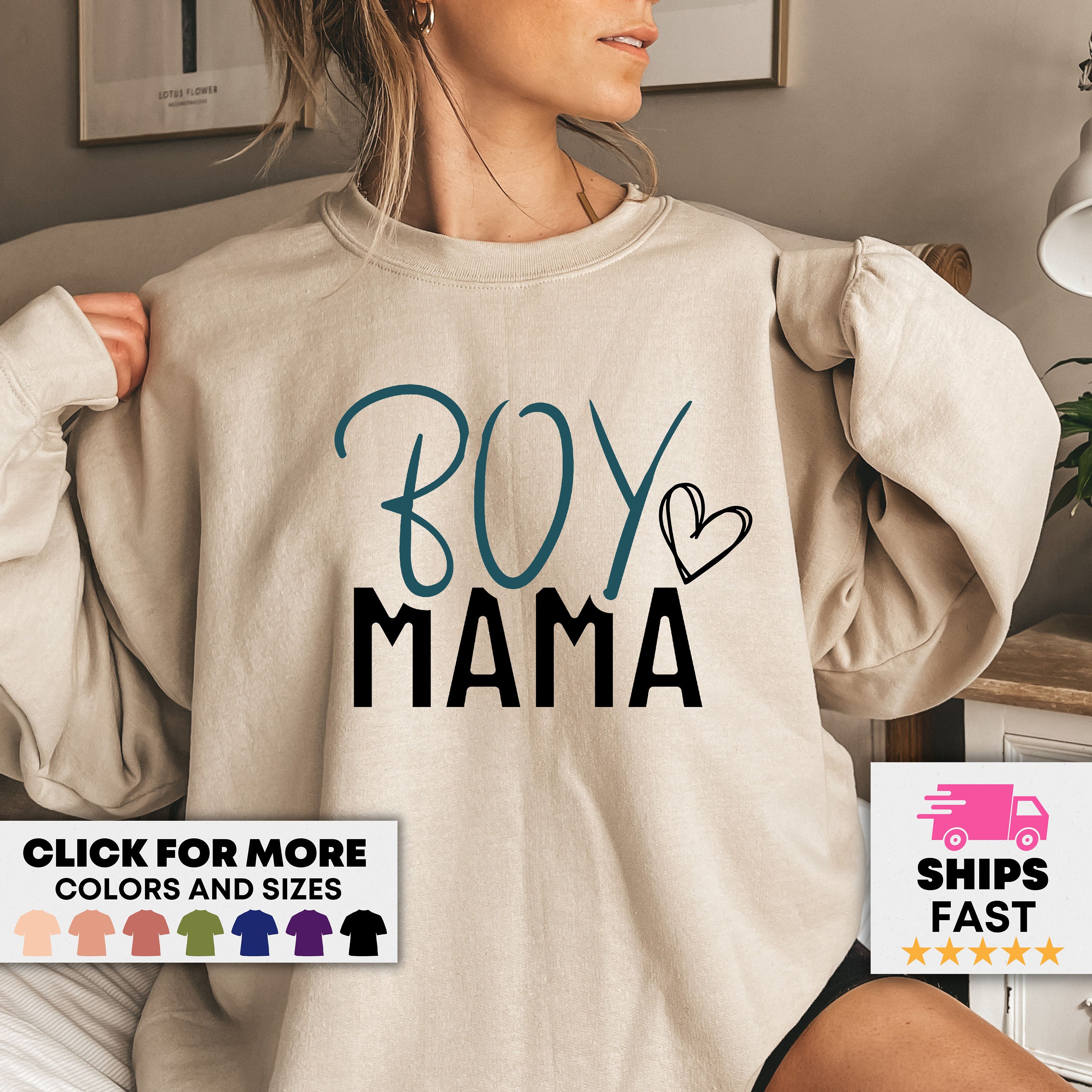 Boy Mama Sweatshirt Boy Mom Sweater Mom of Boys Shirt Boy - Etsy