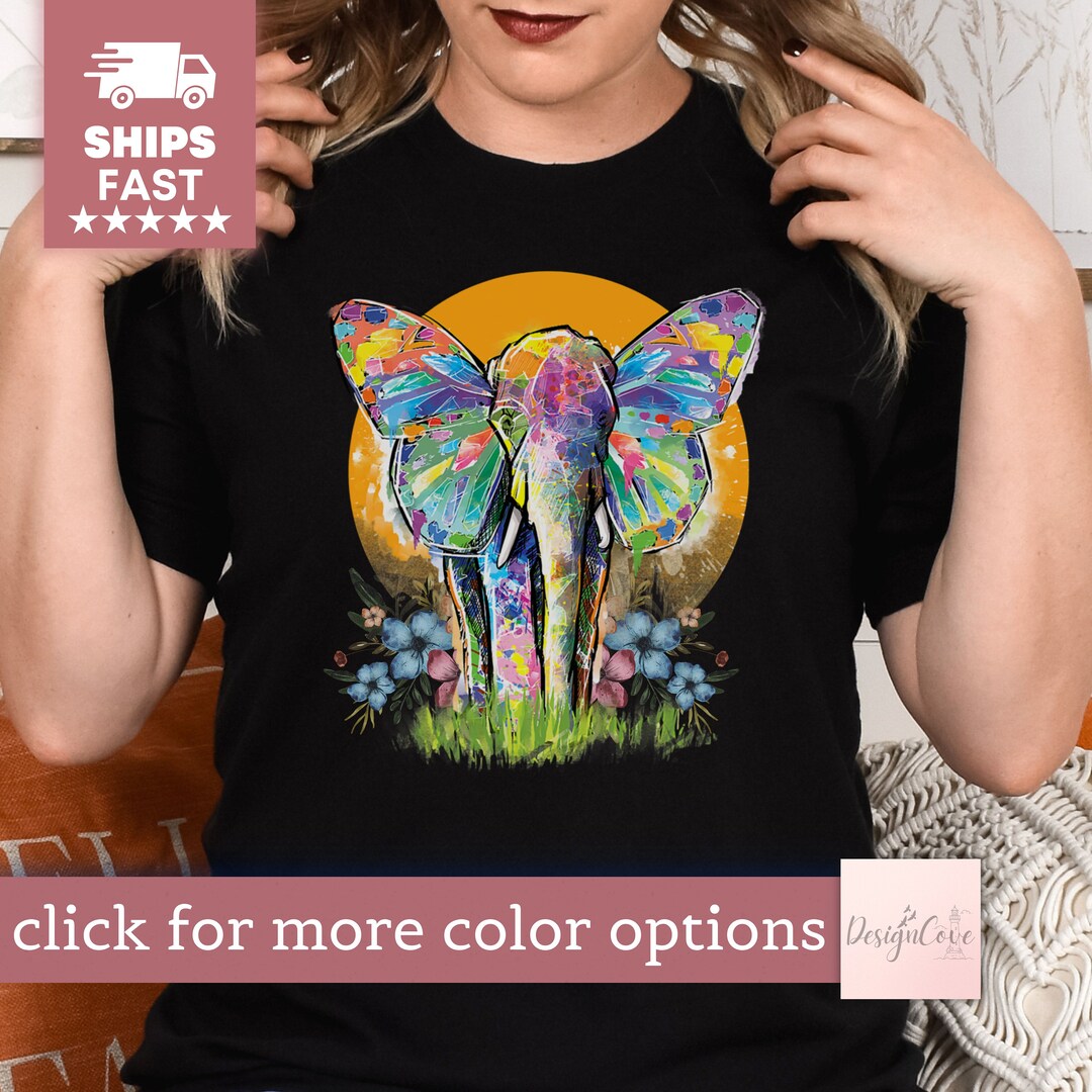 Curious Elephant - Gond Handpainted T-shirt