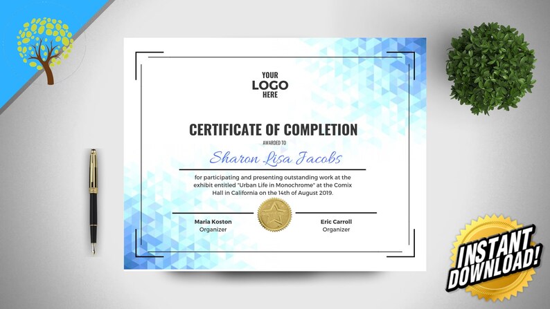 Certificate Of Completion Template Pdf