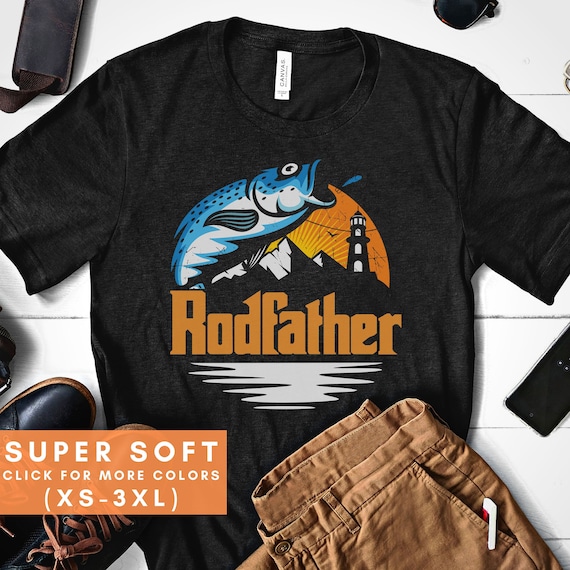 Rod Father Fishing Shirt for Men Gift for Dad, Fishing Tshirt for Fishermen  Shirt, Men Fish T-shirt Gift for Fishermen, Funny Fishing Shirt -  UK