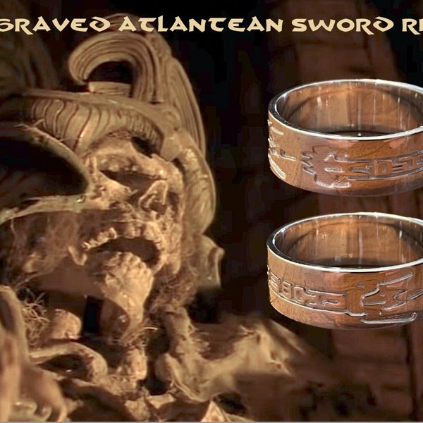 Conan Engraved Atlantean Sword Ring