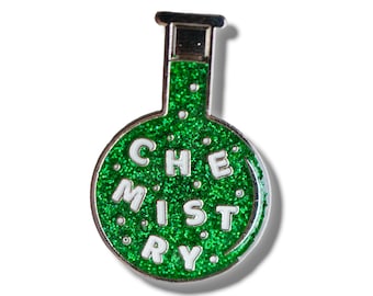 Chemistry Flask pin badge