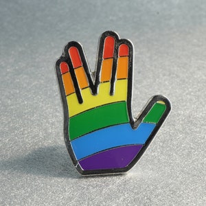 Live Long and Prosper Pin. Star Trek Rainbow Pride