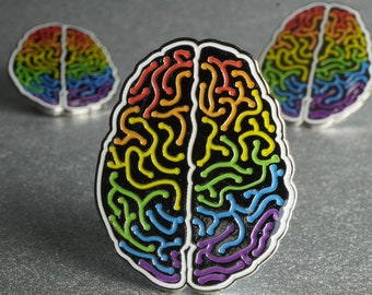 Rainbow Brain, LGBTQ pride flag pin