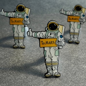 To Mars astronaut science pin image 1