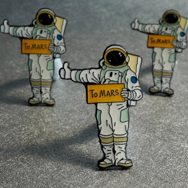 To Mars astronaut science pin