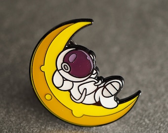 Relaxed Astronaut enamel pin badge