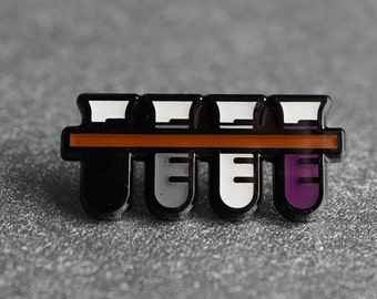 Asexual Pride Wissenschaft Reagenzgläser Ace Pin
