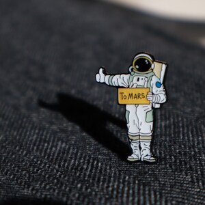 To Mars astronaut science pin image 3