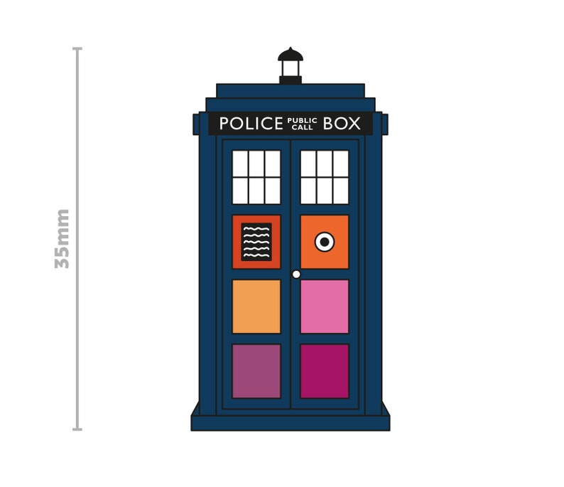 Rainbow pride police box Lesbian