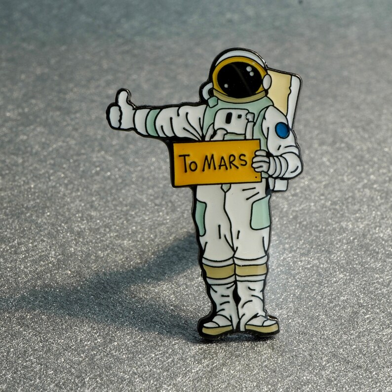 To Mars astronaut science pin image 2