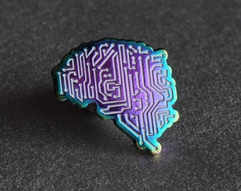 Artificial Intelligence, Brain pin badge