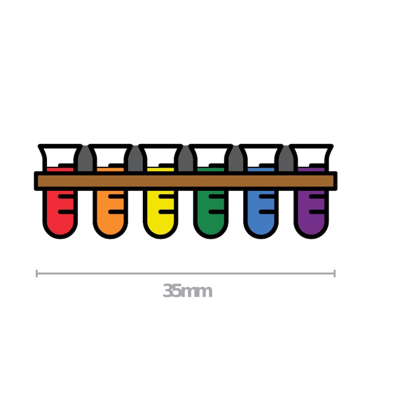 Rainbow Test Tubes, STEM LGBTQ Pride Flag image 3