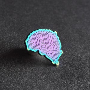 Artificial Intelligence, Brain pin badge image 2
