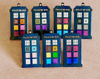 Pride Police Box. LGBT+ Rainbow