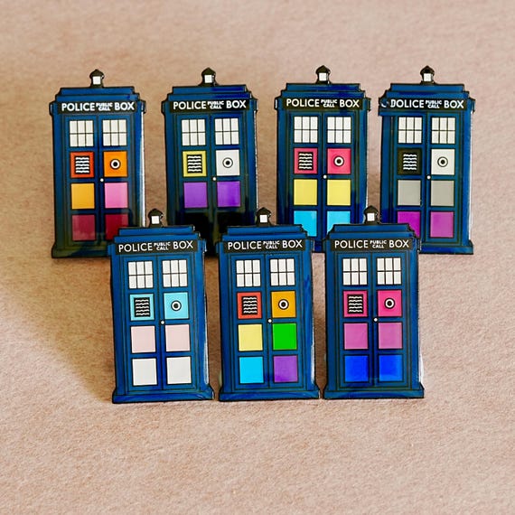 Pride Police Box. LGBT+ Rainbow
