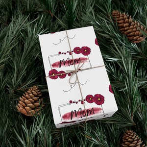 Carta regalo floreale bordeaux per la festa della mamma