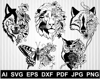 Download Zentangle Animals Etsy