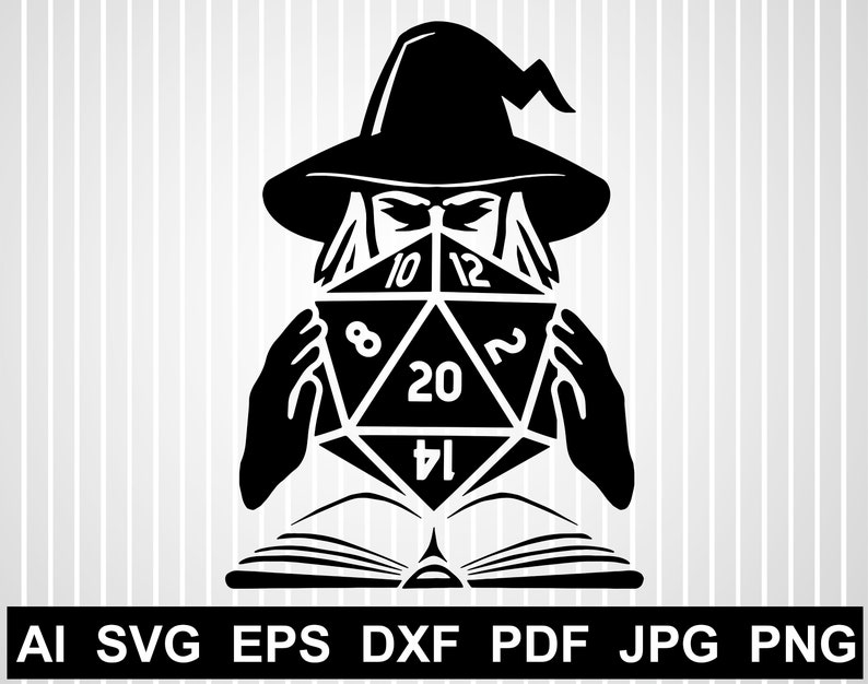 Download D20 dice svg cuts file for cricut RPG vector design Geek svg | Etsy