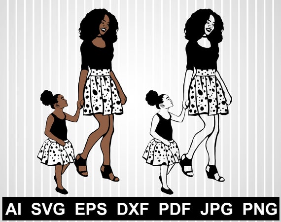Download Mommy And Me Svg African American Blessed Mama Black Woman Svg Etsy