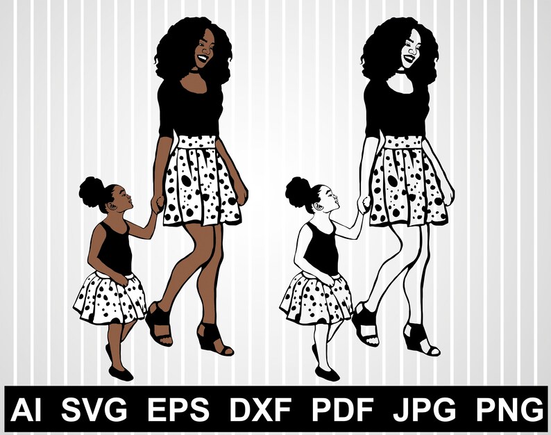Download Mommy and me svg African american Blessed mama Black woman ...