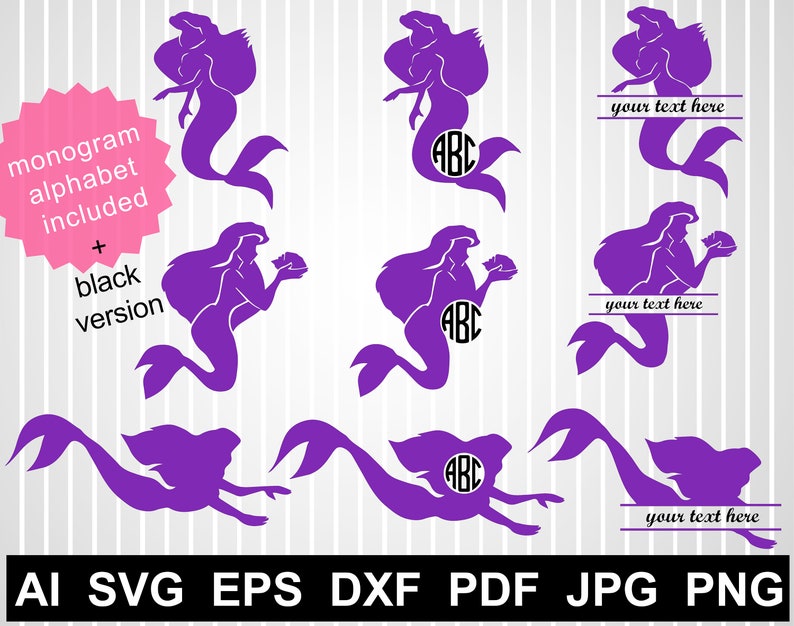 Free Free 246 Monogram Frame Mermaid Monogram Svg SVG PNG EPS DXF File