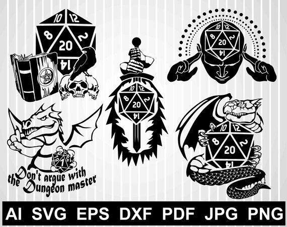Download Dungeons And Dragons Svg Rpg Vector Design Geek Svg Free Dice Etsy