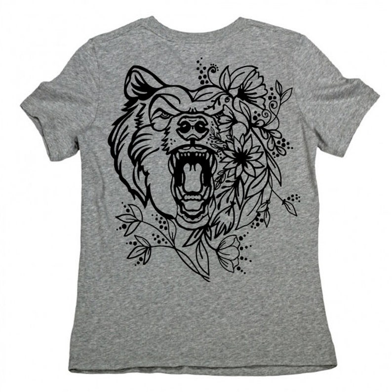 Download Floral bear svg cuts Silhouette Animal Zentangle vector ...