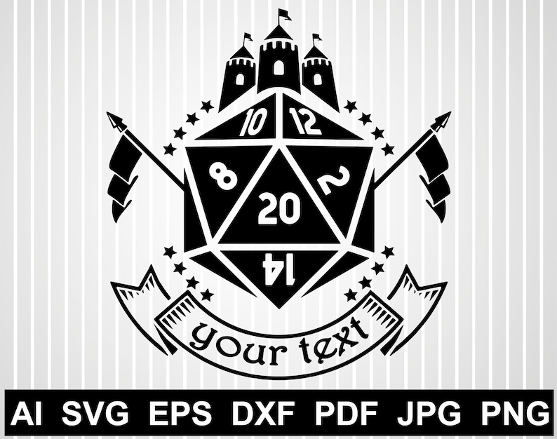 Download D20 svg cuts file for cricut RPG vector design Geek svg free | Etsy