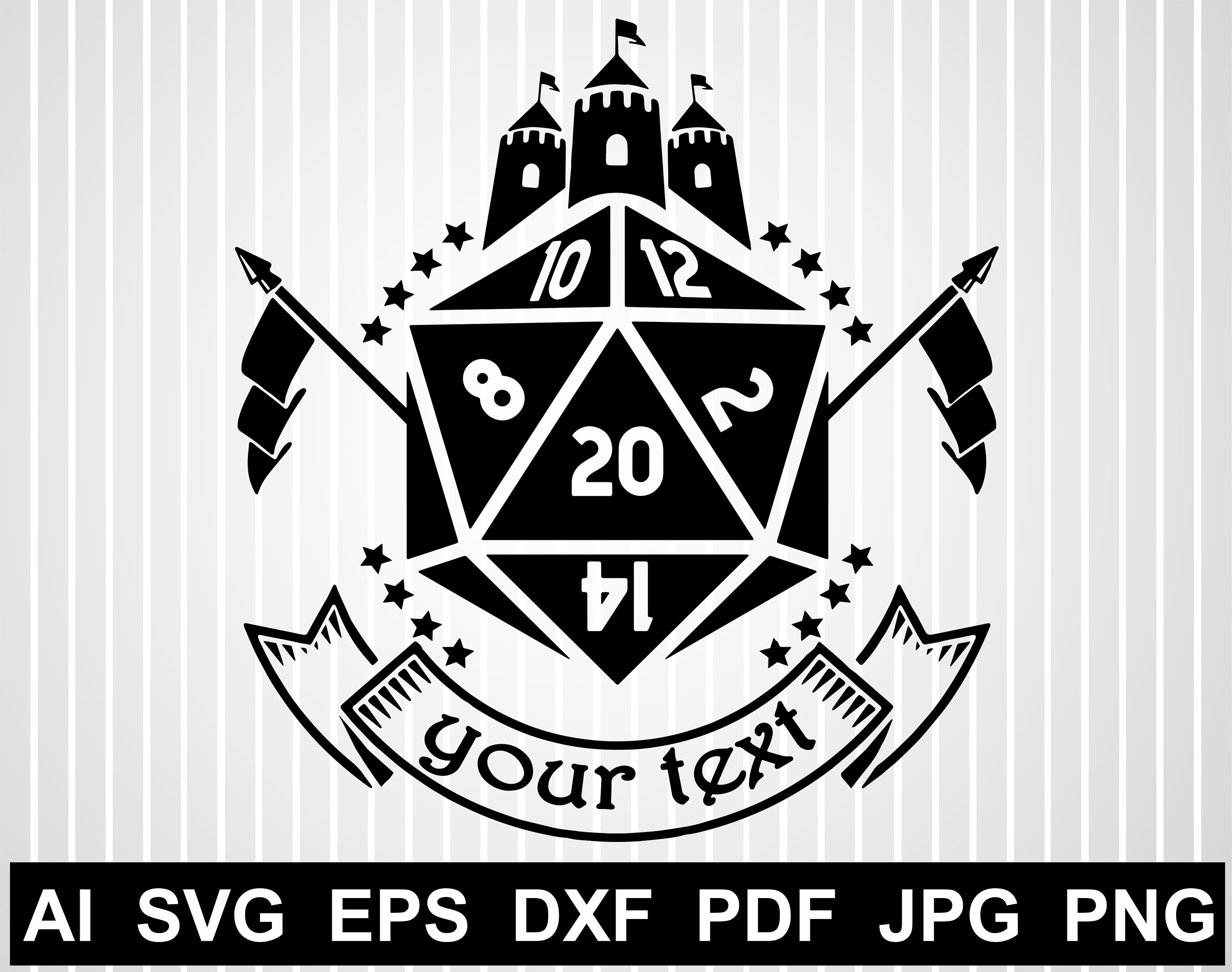 Download D20 Svg Cuts File For Cricut Rpg Vector Design Geek Svg Free Etsy