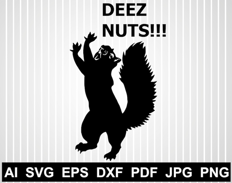 Download Deez nuts svg cuts file for cricut Squirrel silhouette Funny | Etsy