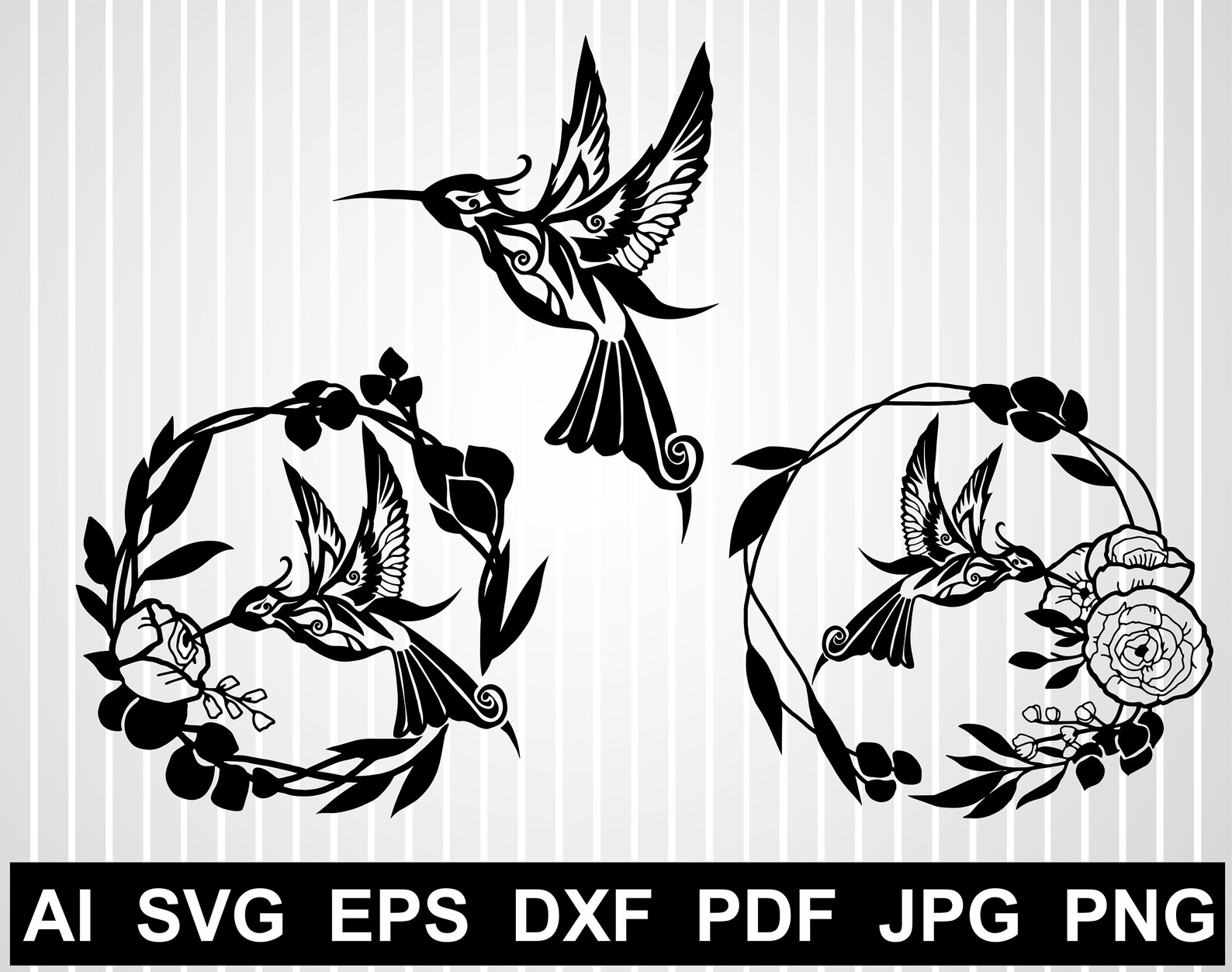 Humming bird svg cuts file for cricut Humming bird Silhouette | Etsy