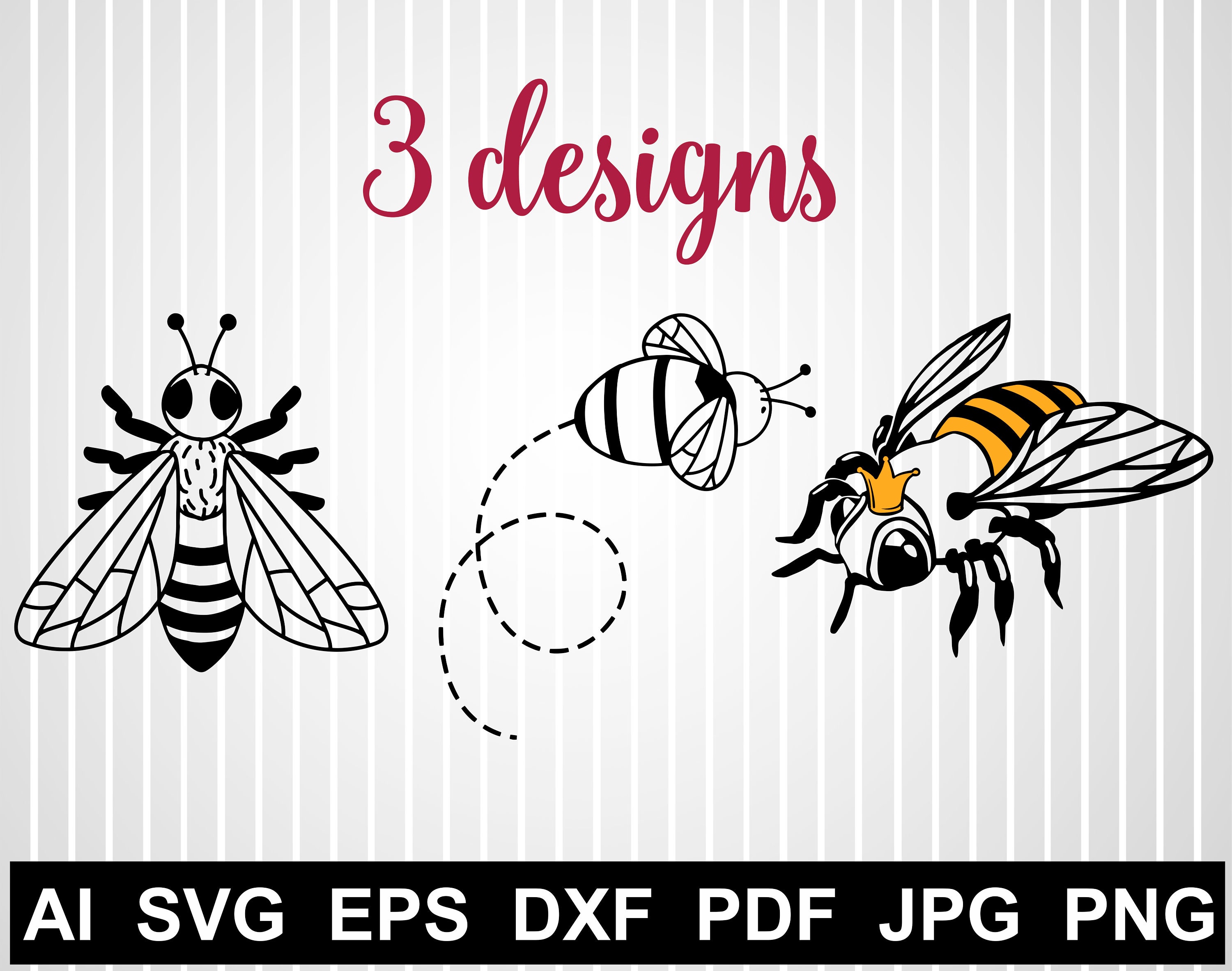 Download Honey Bee Svg Files For Cricut Queen Bee Svg Cut Bumblebee Svg Etsy