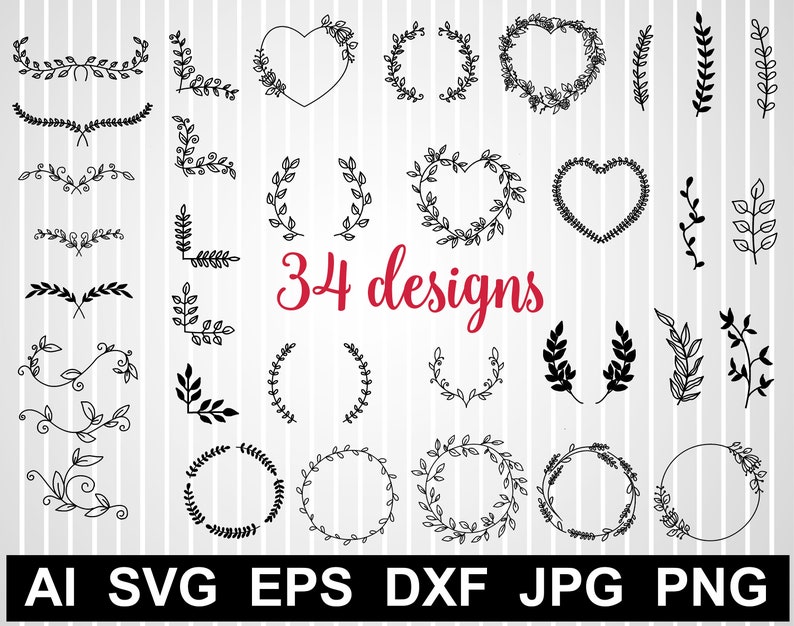 Download Floral wreath Vector design Laurel wreath svg file for ...