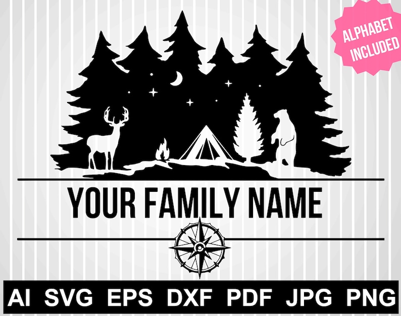 Download Camping svg cuts file for cricut Vector design Happy ...