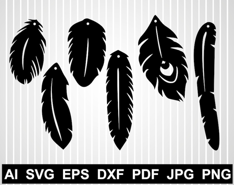 Download Feather earring svg cuts file Faux leather earring ...