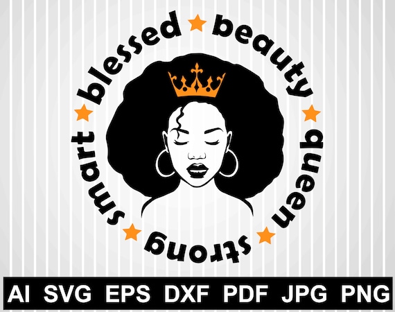 Download Black Girl Svg File For Cricut Black Woman Silhouette African Etsy