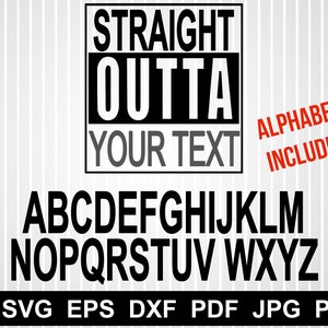 Straight outta svg Straight outta shape svg Straight out of | Etsy
