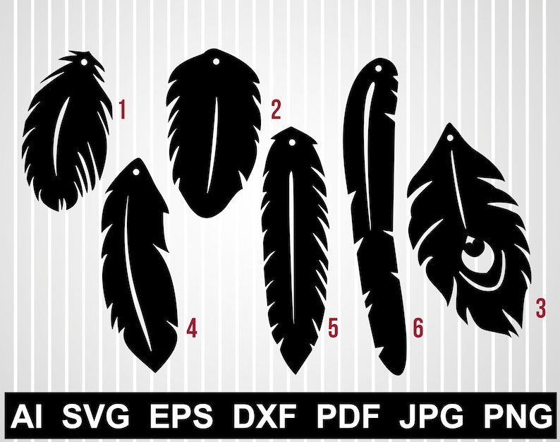 Download Feather earring svg cuts file Faux leather earring ...