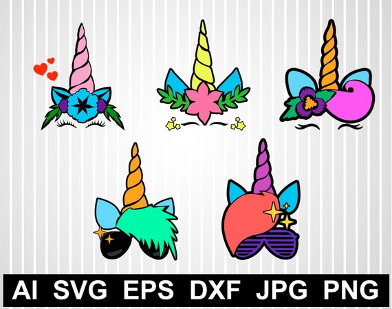 Unicorn Face Svg Unicorn Svg Free Unicorn Silhouette Unicorn Etsy