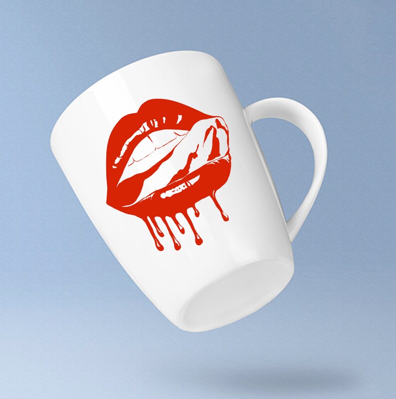 Mouth svg Dripping lips svg Biting lips Sexy lips Fashion ...