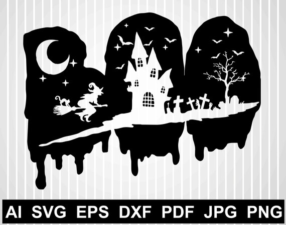 Boo Svg File For Cricut Happy Halloween Svg Haunted House Svg Etsy