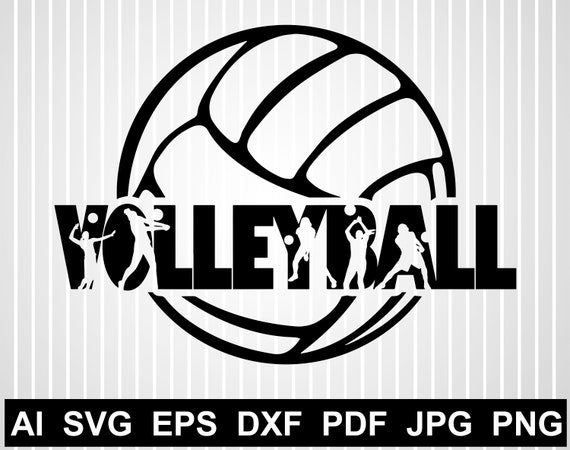Volleyball Svg Cuts Volleyball Mom Svg Silhouette Vector Etsy