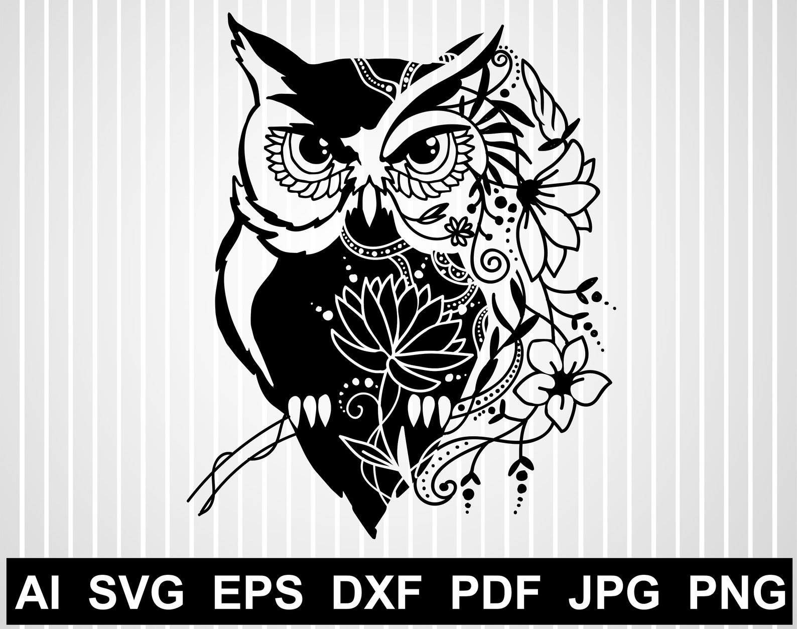 Mandala Free Owl SVG Files
