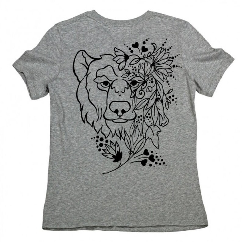 Download Floral bear svg cuts Silhouette Animal Zentangle vector design | Etsy