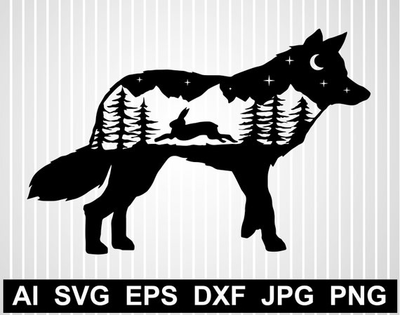 Download Mountain Range Fox Svg Adventure Awaits Fox Vector Fox Etsy